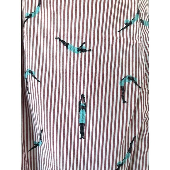 Maeve Anthropologie Women's Sz 8 Bathing Beauty Divers Swimming Tie Waist Dress - Picture 9 of 10